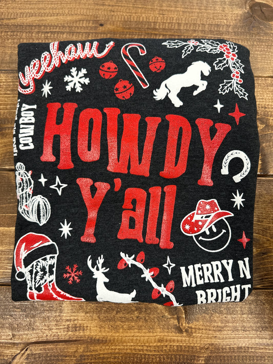 HOWDY YALL CHRISTMAS SWEATSHIRT