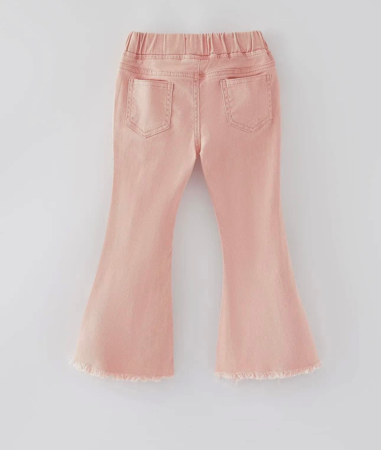 LIGHT PINK BOW FLARES