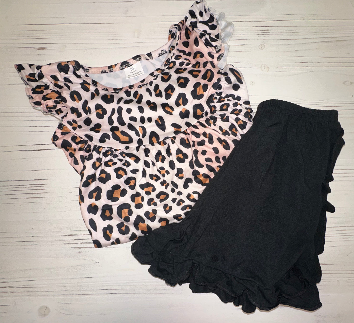 BABY GIRLS BLACK LEOPARD SET