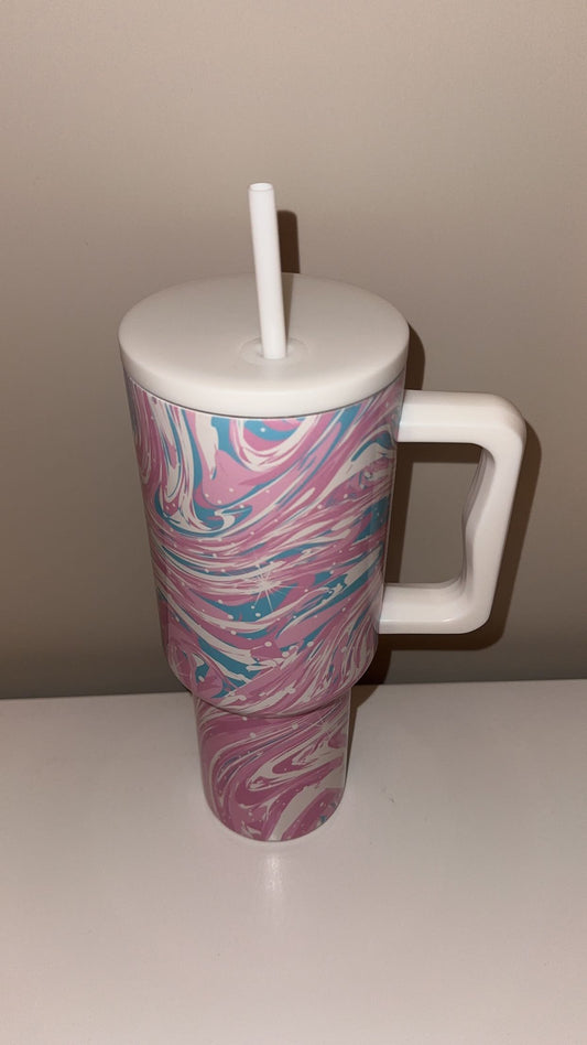 COTTON CANDY SWIRL TUMBLER