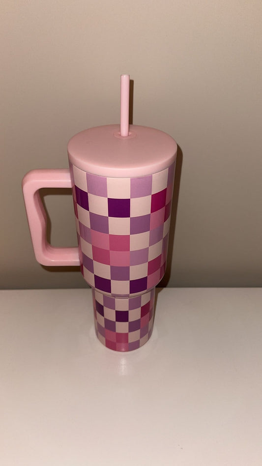 PINK MULTI COLORED TUMBLER